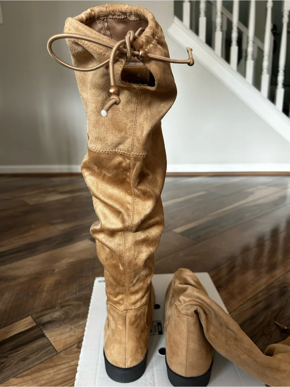SO Tan Slouchy Over-the-Knee Suede Boots Women 10W